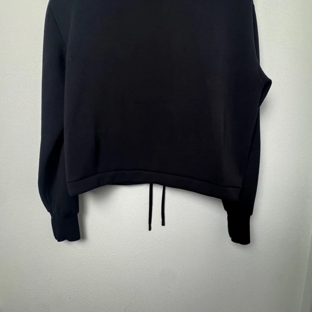 Varley Double Soft Betsy Sweat Mock Neck Pullover Black Size S Minimalist - Picture 12 of 16